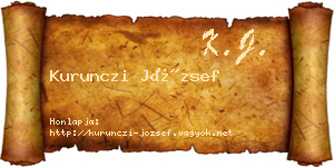 Kurunczi József névjegykártya
