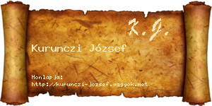 Kurunczi József névjegykártya