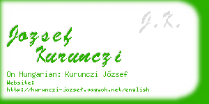 jozsef kurunczi business card